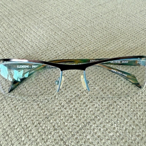 MIKLI ML0936 0042 Dark Brown Half Rimless Eyeglasses Frame 57-19-135 Made France - Picture 1 of 6